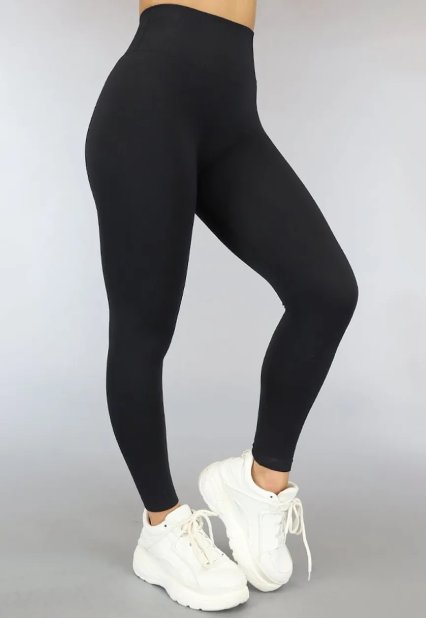 Zwarte Rib Sportlegging