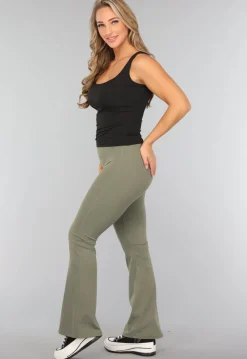 Zwarte Rib Tanktop met Pads