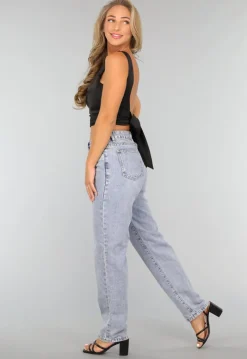Zwarte Satin Top met Strikdetail