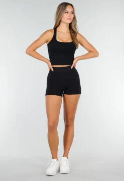 Zwarte Shapewear Short met Hoge Taille en Stretch