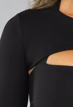 Zwarte Sportieve Strakke Bolero