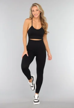Zwarte Sportlegging met Scrunch