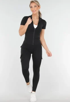 Zwarte Sportset met Cargozakken en Scrunch