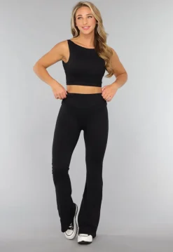 Zwarte Sportset met Lage Rug