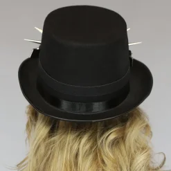 Zwarte Steampunk Hoed met Bril
