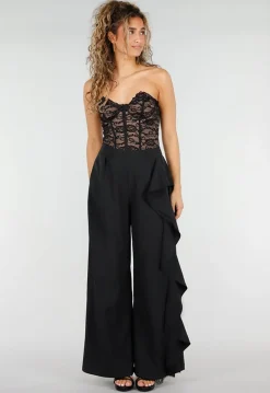 Zwarte Strappy Sandalen met Blokhak en Enkelbandje