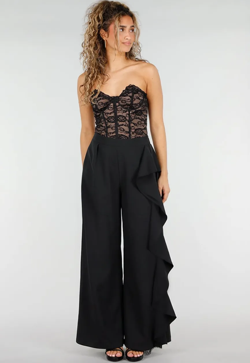 Zwarte Strappy Sandalen met Blokhak en Enkelbandje
