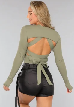 Zwarte Stretchy Overslag Cargo Skort