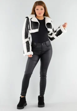 Zwarte Suède-look Snowboots met Platte Plateauzool