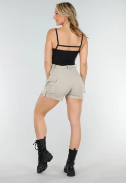 Zwarte Top met Cut-Out, Spaghetti Bandjes en Stretch Pads