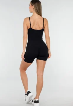Zwarte Top met Spaghettibandjes en Pads