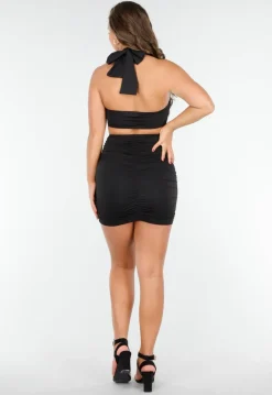 Zwarte two-piece met Hartvormige Details en Cut-outs