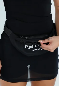 Zwarte UV Reactieve Heuptas met Verstelbare Buckle en Print