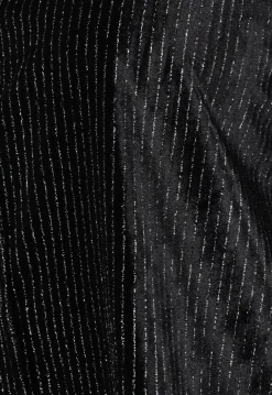 Zwarte Velvet Glitter Two Piece met Wide Leg Broek