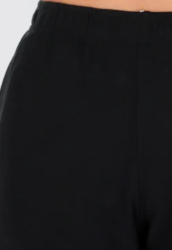 Zwarte Zachte Stretch Broek met Rechte Pijpen