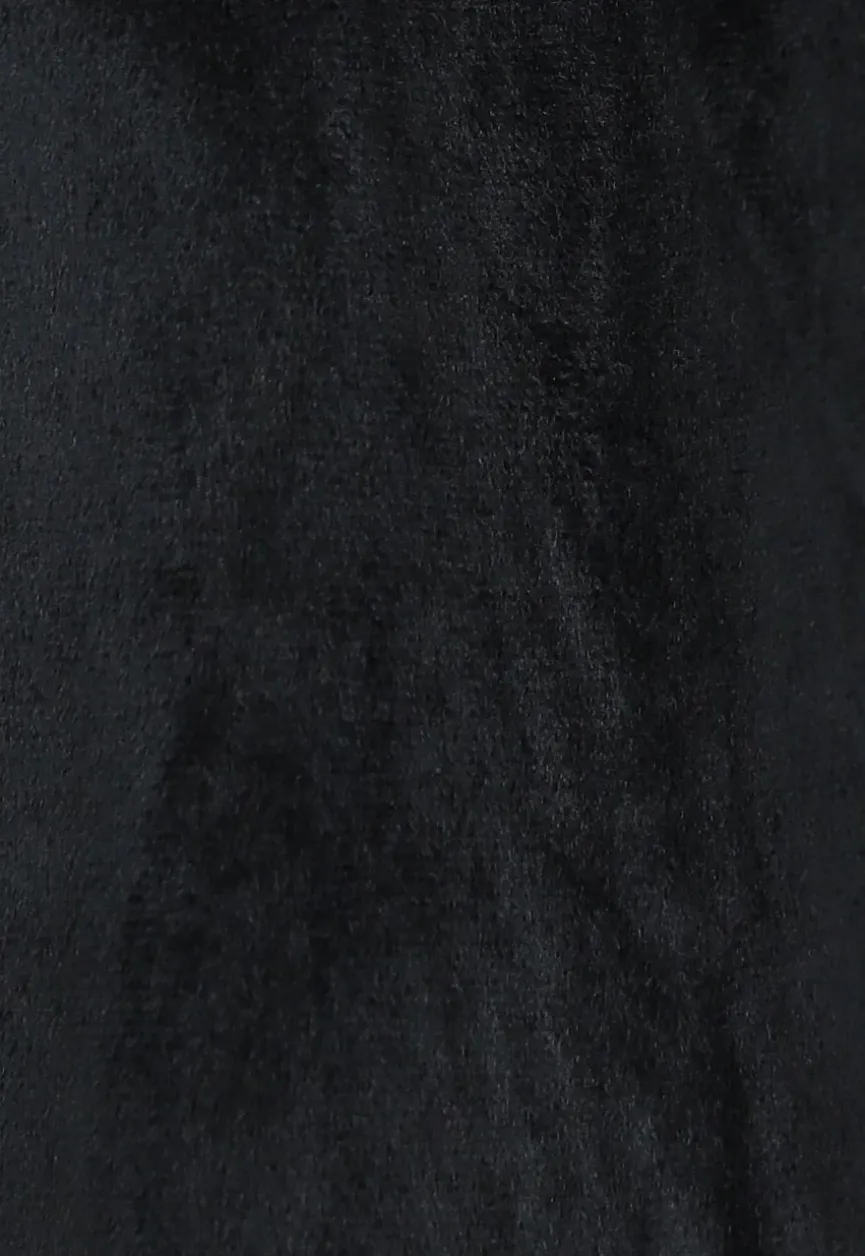 Zwart Velours Wide Leg Huispak