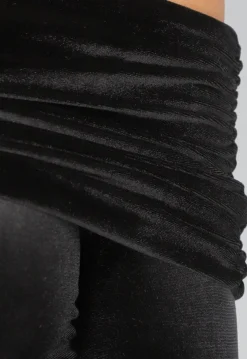 Zwart Velvet Off Shoulder Topje