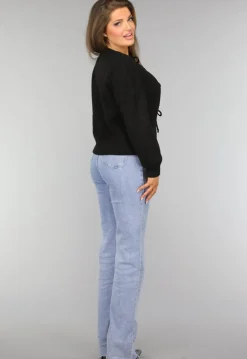 Zwart Vest met Strikjes