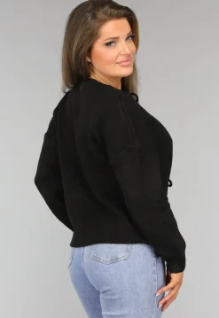 Zwart Vest met Strikjes